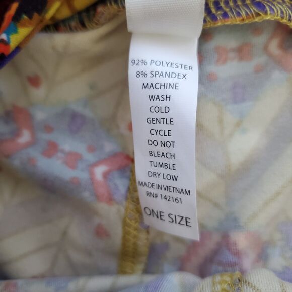 NEW LuLaRoe Yellow Geometric Leggings - Picture 8 of 9